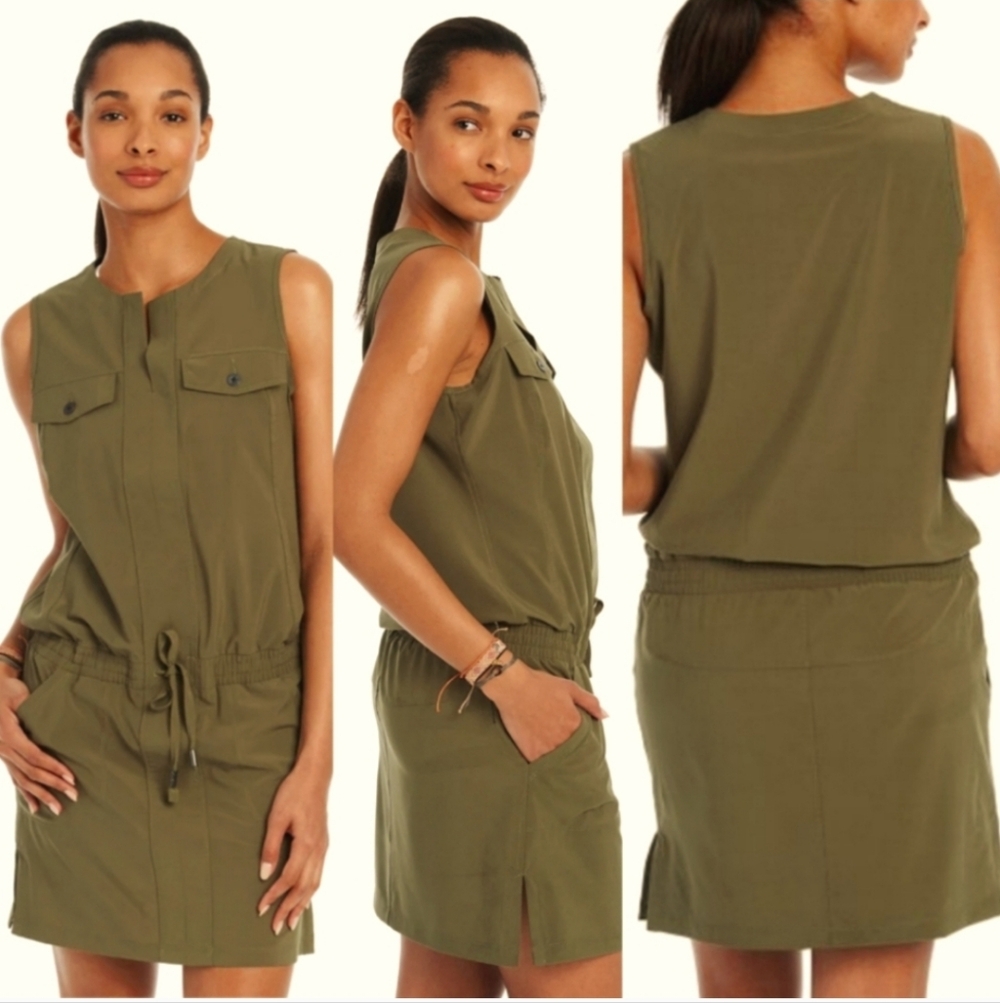 Lole "Marina" Sleeveless  Olive Green Dress Size Medium NWT